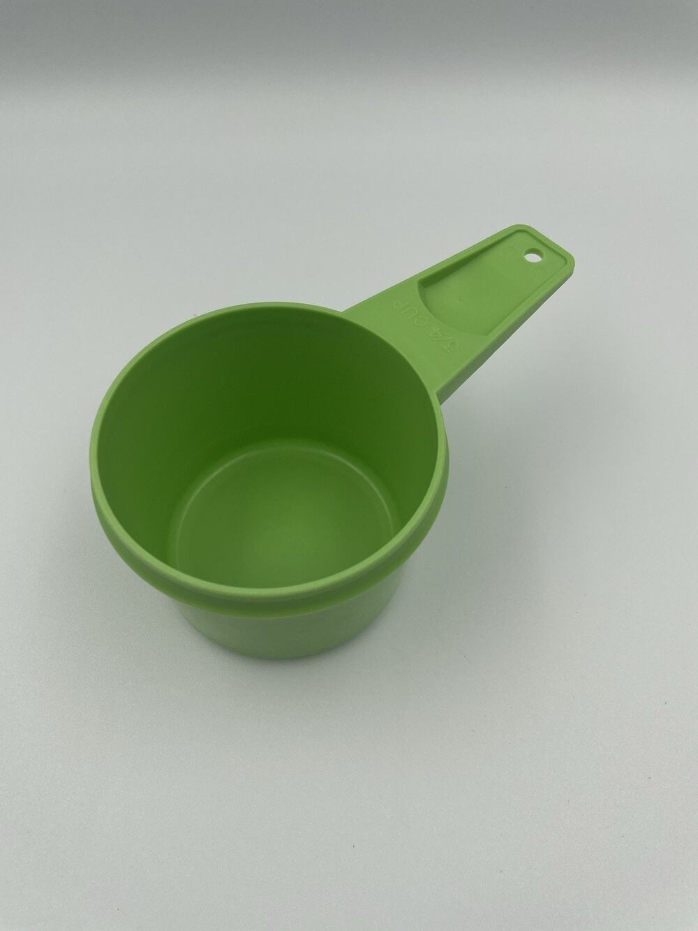 Vintage Tupperware Apple Green 3/4 C Nesting Measuring Cups Baking Lime